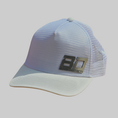 BoostDistrict white full mesh Curve Bill Hat