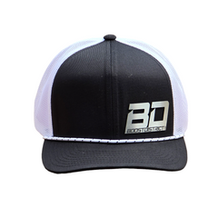 BoostDistrict Black/White Curve Bill Hat