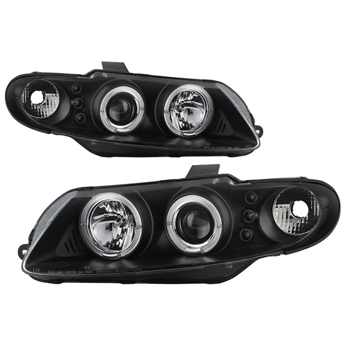 BLACK Spyder Pontiac GTO 04-06 Projector Headlights Halo LED