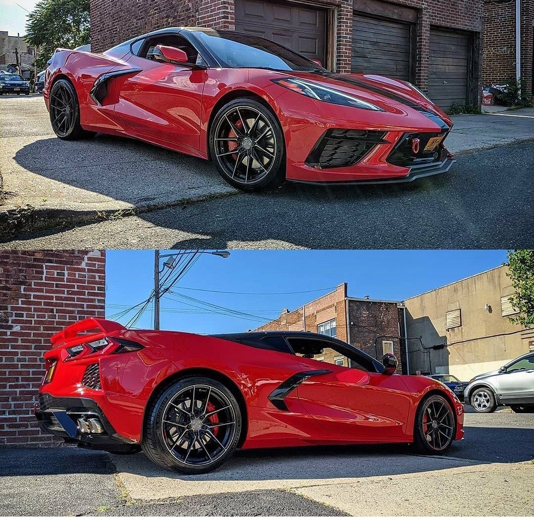 Vertini 1.8 19/20" Full Gloss Black Wheels C8 Corvette 2020+
