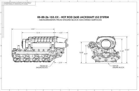 Jackshaft TVS2650 LS3/LSA Hot Rod Supercharger Kit