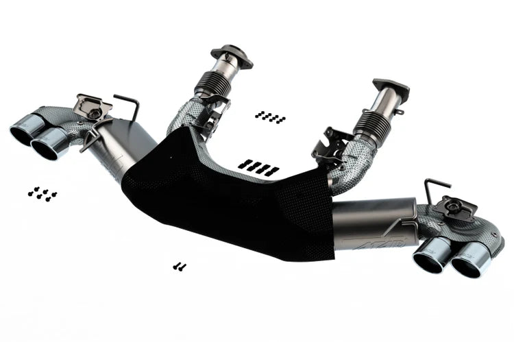 Borla 2020 Chevrolet Corvette C8 6.2L ATAK 3in Exhaust System Dual Round A/C Tips 4in x 4.75in