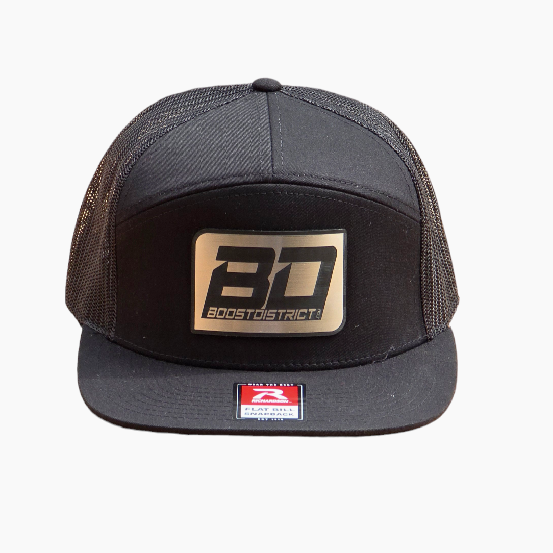 BoostDistrict Black Flat Bill Hat