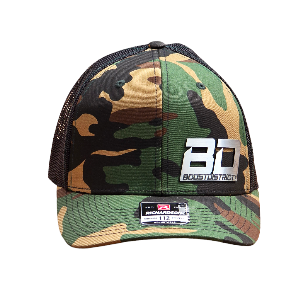 BoostDistrict Camo Curve Bill Hat