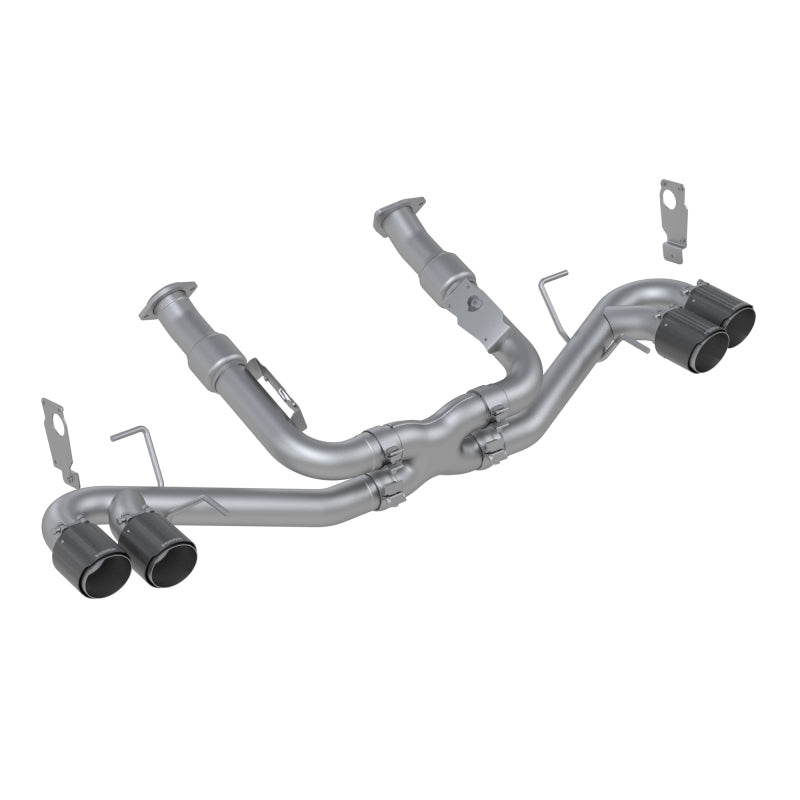 MBRP C8 CORVETTE 3" STAINLESS STEEL CATBACK EXHAUST - QUAD TIPS W/ CARBON FIBER TIPS