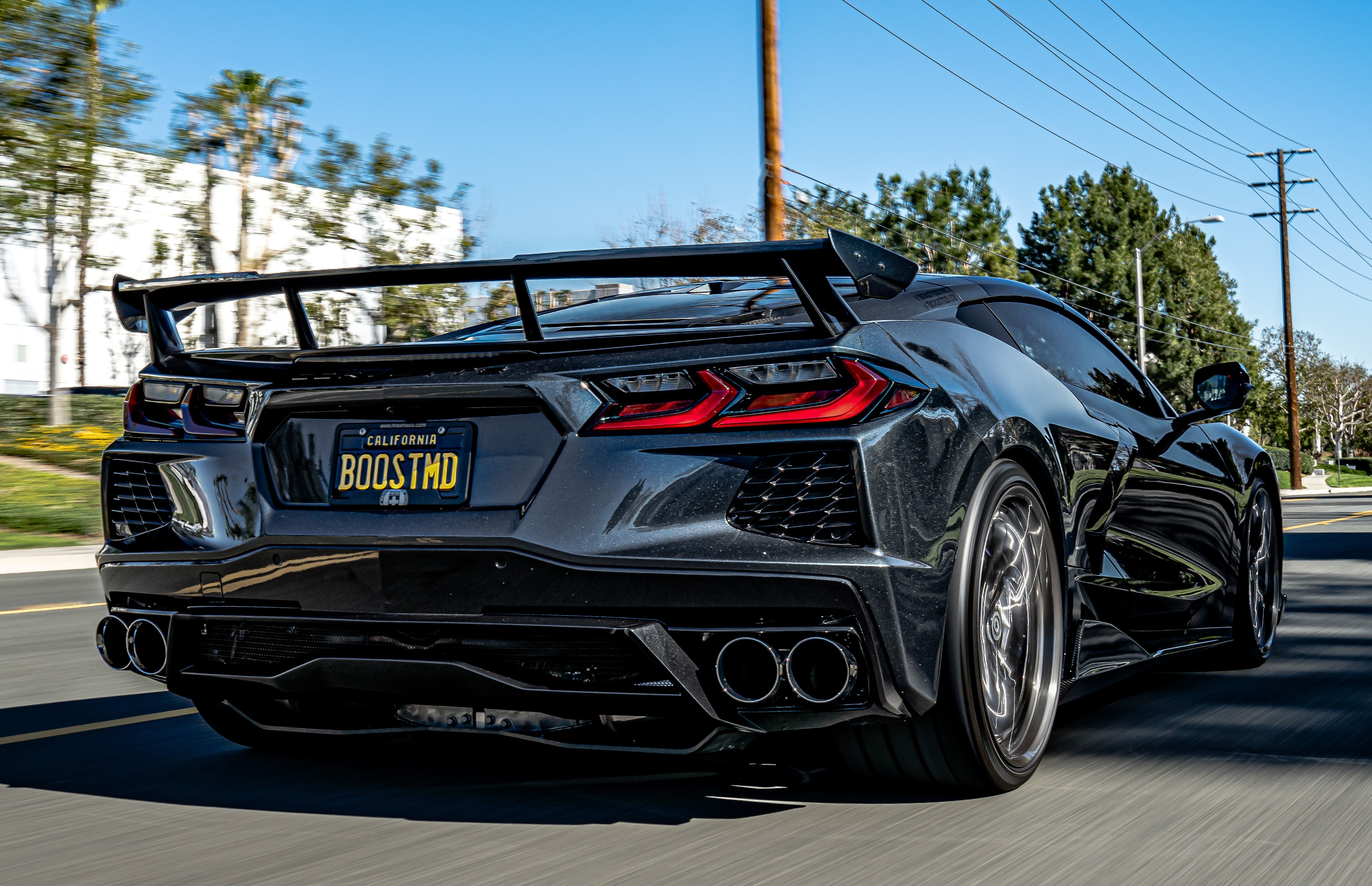 OEM C8 CORVETTE BLACK High Wing Spoiler