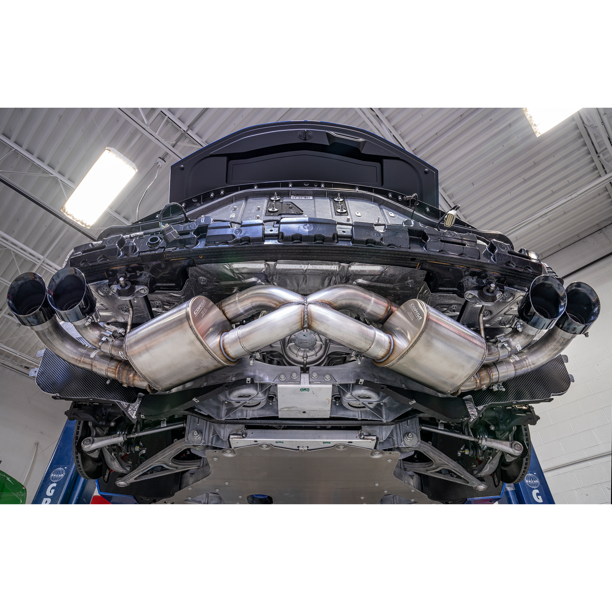 Lingenfelter CORSA Xtreme-S 4 Valve C8 Corvette Exhaust with Black Chrome Tips