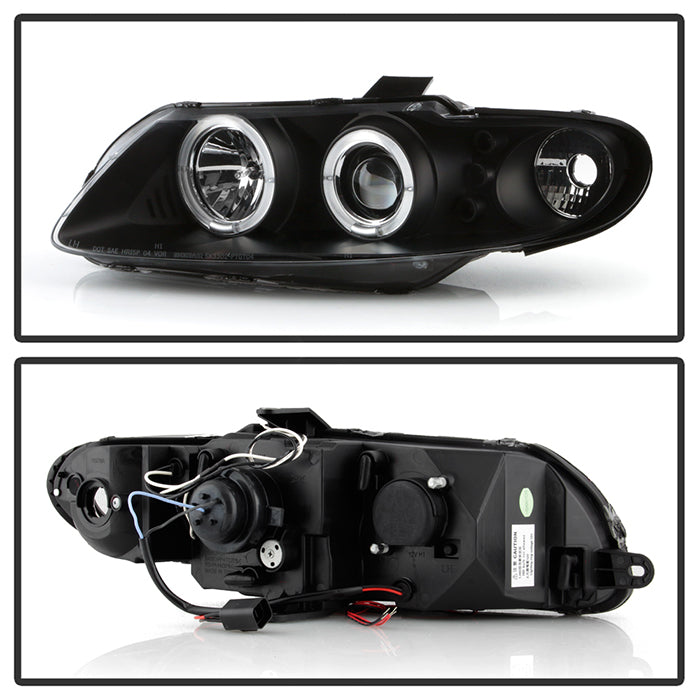 BLACK  Spyder Pontiac GTO 04-06 Projector Headlights Halo LED